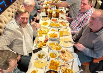 Fat blokes eat curry